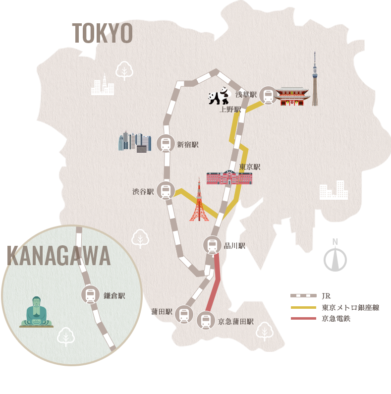 东京23区地图